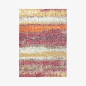 Pop Modern Abstract Vintage Area Rug - Cream / Pink