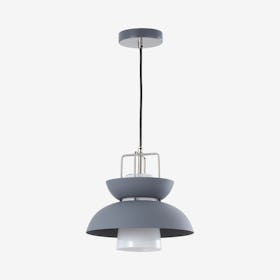 Paul Farmhouse LED Pendant Lamp - Grey - Metal / Glass