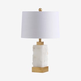 Eloise LED Table Lamp - White / Gold - Alabaster / Metal