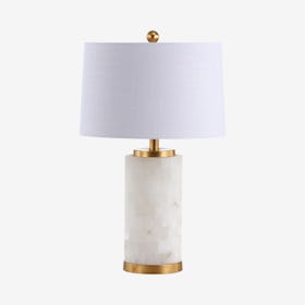 Eliza LED Table Lamp - White / Gold - Alabaster / Metal