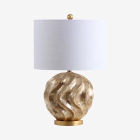 Versailles Sphere LED Table Lamp - Brown / Gold - Sea Shell / Metal