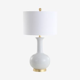 Brussels LED Table Lamp - White / Gold - Ceramic / Metal