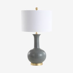Brussels LED Table Lamp - Grey / Brass - Ceramic / Metal