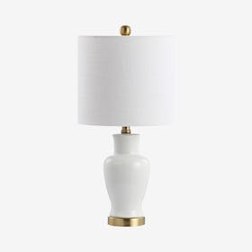 Chi Modern Classic LED Table Lamp - White - Ceramic / Iron