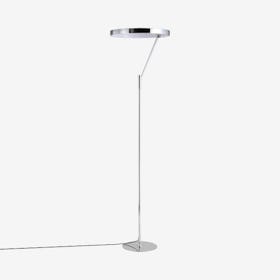 Owen Integrated LED Floor Lamp - Chrome - Metal
