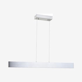 Draper Dimmable Adjustable Integrated LED Linear Pendant Lamp - Brushed Aluminium - Metal