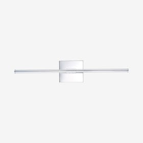 Makena Dimmable Integrated LED Wall Sconce Lamp - Chrome - Metal