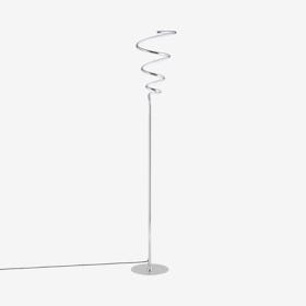 Scribble Modern Dimmable Integrated LED Floor Lamp - Chrome - Metal
