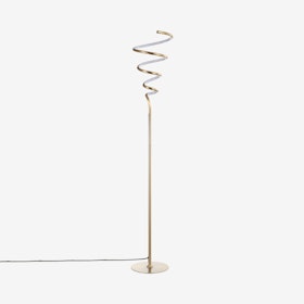 Scribble Modern Dimmable Integrated LED Floor Lamp - Gold - Metal