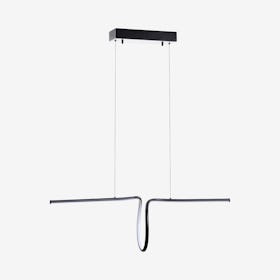 Ali Dimmable Adjustable Integrated LED Linear Pendant Lamp - Black - Metal