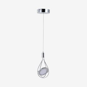 Orion Adjustable Modern Integrated 1-Light Cluster LED Pendant Lamp - Chrome - Metal