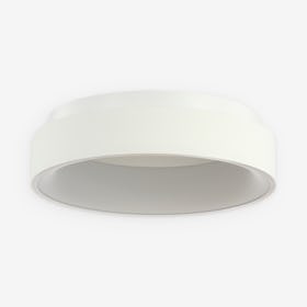 Ring Integrated LED Flush Mount Ceiling Lamp - White - Metal