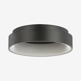 Ring Integrated LED Flush Mount Ceiling Lamp - Black - Metal