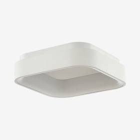 Rafael Integrated LED Flush Mount Ceiling Lamp - White - Metal