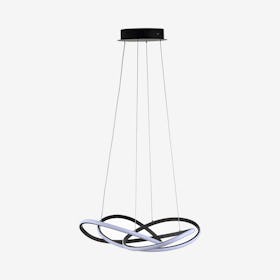 Alexia Abstract Integrated LED Adjustable Pendant Lamp - Black - Metal