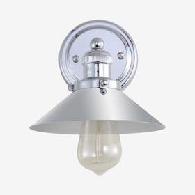 June Shade Sconce Wall Sconce Lamp - Chrome - Metal