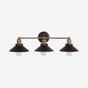 July 3-Light Vanity Light - Oil Rubbed Bronze / Brass Gold - Metal