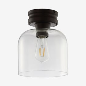 Domenic LED Flush Mount Lamp - Oil Rubbed Bronze - Metal / Glass
