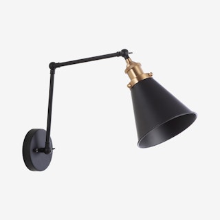 Rover Adjustable Arm LED Wall Sconce Lamp - Black - Metal