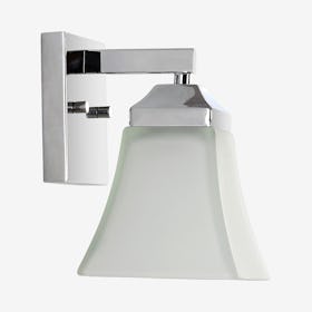 Staunton 1-Light Modern Cottage LED Vanity Light - Chrome - Iron / Glass