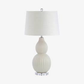 Thatcher LED Table Lamp - Cream - Ceramic