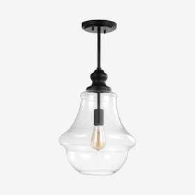 Adam 1-Light Adjustable LED Pendant Lamp - Oil Rubbed Bronze - Metal / Glass