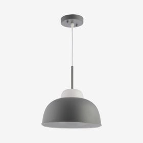 Simon Adjustable LED Pendant Lamp - Grey / White - Metal / Glass