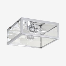Grayson LED Flush Mount Lamp - Chrome / Clear - Metal / Glass