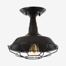 Gabe LED Semi-Flush Mount Lamp - Oil Rubbed Bronze - Metal
