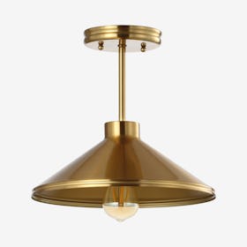 Cisco Modern Farmhouse LED Pendant Lamp - Brass Gold - Iron