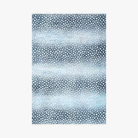 Antelope  Animal Area Rug - Blue / Cream