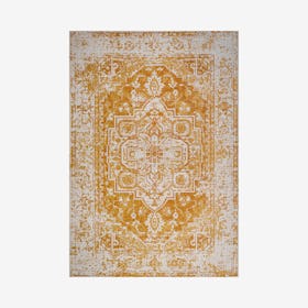 Audrey Ornate Medallion Area Rug - Orange / White