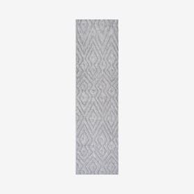 Balansat Moroccan Diamond Indoor / Outdoor Runner Rug - Light Gray