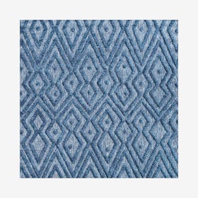 Balansat Moroccan Diamond Indoor / Outdoor Square Area Rug - Navy