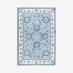 Cherie French Cottage Area Rug - Blue / Cream