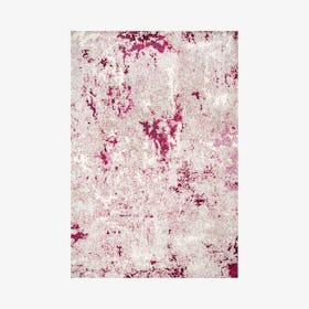 Abstract  Area Rug - Maroon / Gray