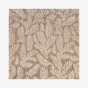 Nevis Palm Frond Indoor / Outdoor Square Area Rug - Brown / Beige