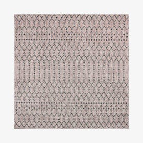 Ourika Textured Weave Indoor / Outdoor Square Area Rug - Natural / Black