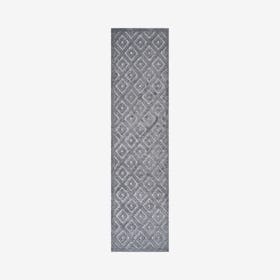 Portmany Diamond Trellis Indoor / Outdoor Runner Rug - Dark Gray