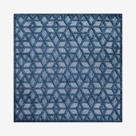 Talaia Indoor / Outdoor Square Area Rug - Navy