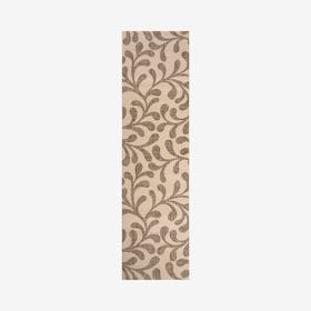 Vine All Over Indoor / Outdoor Runner Rug - Brown / Beige