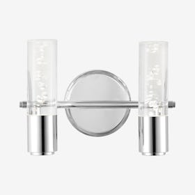 Bolha 2-Light Bubble Integrated LED Vanity Light - Chrome