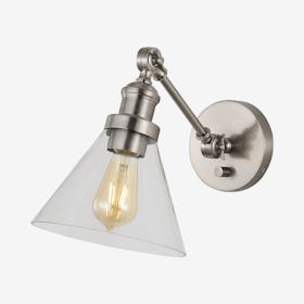 Cowie Adjustable LED Wall Sconce Light - Nickel