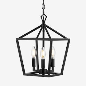 Ojai 3-Light Iron Lantern LED Pendant Light - Oil Rubbed Bronze