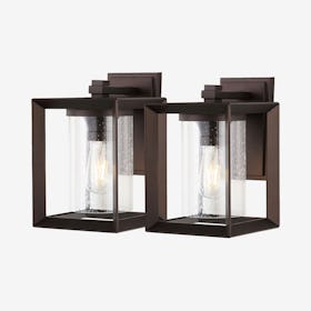 Vaughn 1-Light LED Outdoor Lantern - Oil Rubbed Bronze - Set of 2