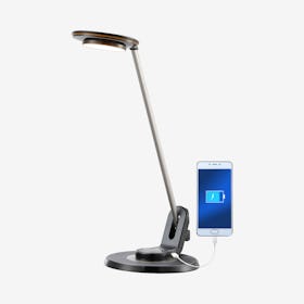Dixon Aluminum Minimalist Adjustable Dimmable USB Charging LED Task Lamp - Black