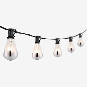 10-Light Indoor / Outdoor Bulb String Lights - Black