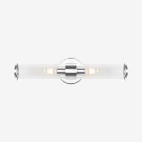 Cecil 2-Light Tall Cylinder Vanity Light - Chrome