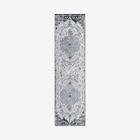 Anaise Medallion Runner Rug - Gray / Black / Cream