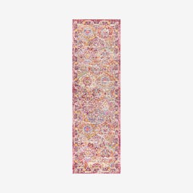 Flori Bohemian Medallion Runner Rug - Deep Fuchsia